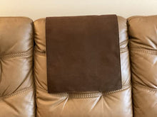 Load image into Gallery viewer, Headrest Cover for Furniture, Brown Microfiber Slipcover
