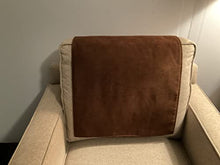 Cargar imagen en el visor de la galería, Headrest Cover for Furniture, Brown Microfiber Slipcover
