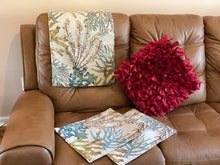 Cargar imagen en el visor de la galería, 3PC. Headrest and armrest cover Seaweed design
