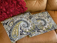 Load image into Gallery viewer, Set of Armrest Covers &quot;Blue Swirl&quot; for furniture
