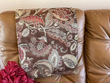 Load image into Gallery viewer, Headrest Cover for Furniture, Rust Floral Design Theme
