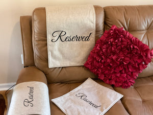 3 PC.Headrest Cover furniture slipcover set "Reserved "