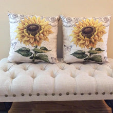 Load image into Gallery viewer, Headrest Cover for furniture &quot;Sunflower&quot; slipcover
