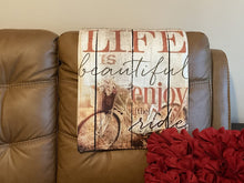 Cargar imagen en el visor de la galería, Headrest Cover for Furniture with a Beautiful Bike Theme - Furniture Protector
