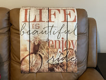 Cargar imagen en el visor de la galería, Headrest Cover for Furniture with a Beautiful Bike Theme - Furniture Protector
