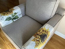 Load image into Gallery viewer, Headrest Cover for furniture &quot;Sunflower&quot; slipcover
