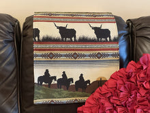 Load image into Gallery viewer, Headrest Cover for Furniture with &quot;WESTERN&quot; Scene on Slipcover
