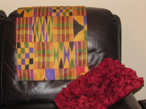 African" Kente" Print Headrest Cover 17x27