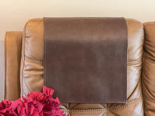 Cargar imagen en el visor de la galería, Chocolate Brown Vinyl Headrest Cover 17x27
