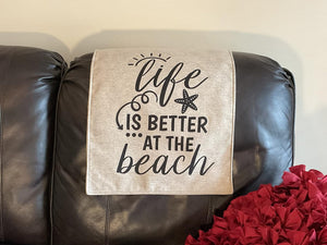 Headrest Cover for Furniture, "Beach Theme" - Slipcover